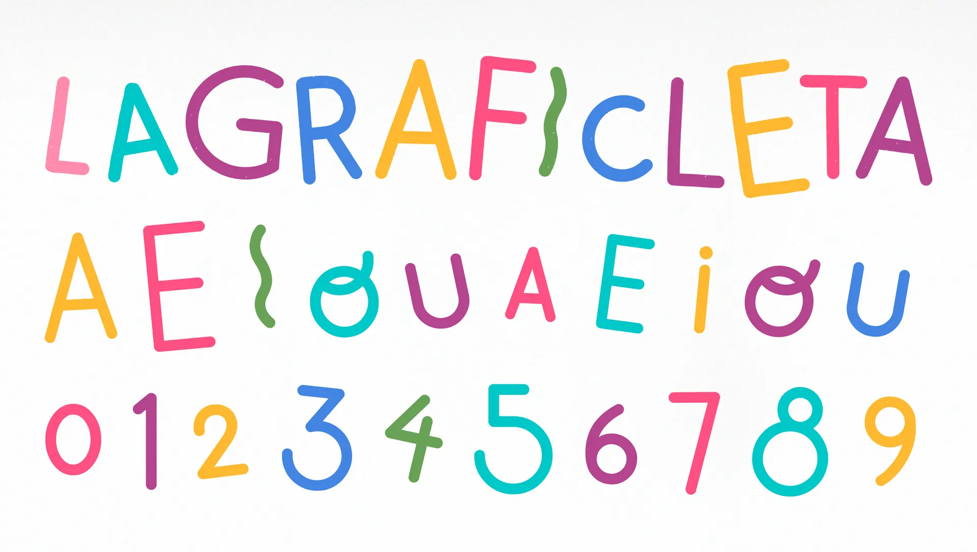 Caràcters i numeració de la tipografia manual Tipocleta