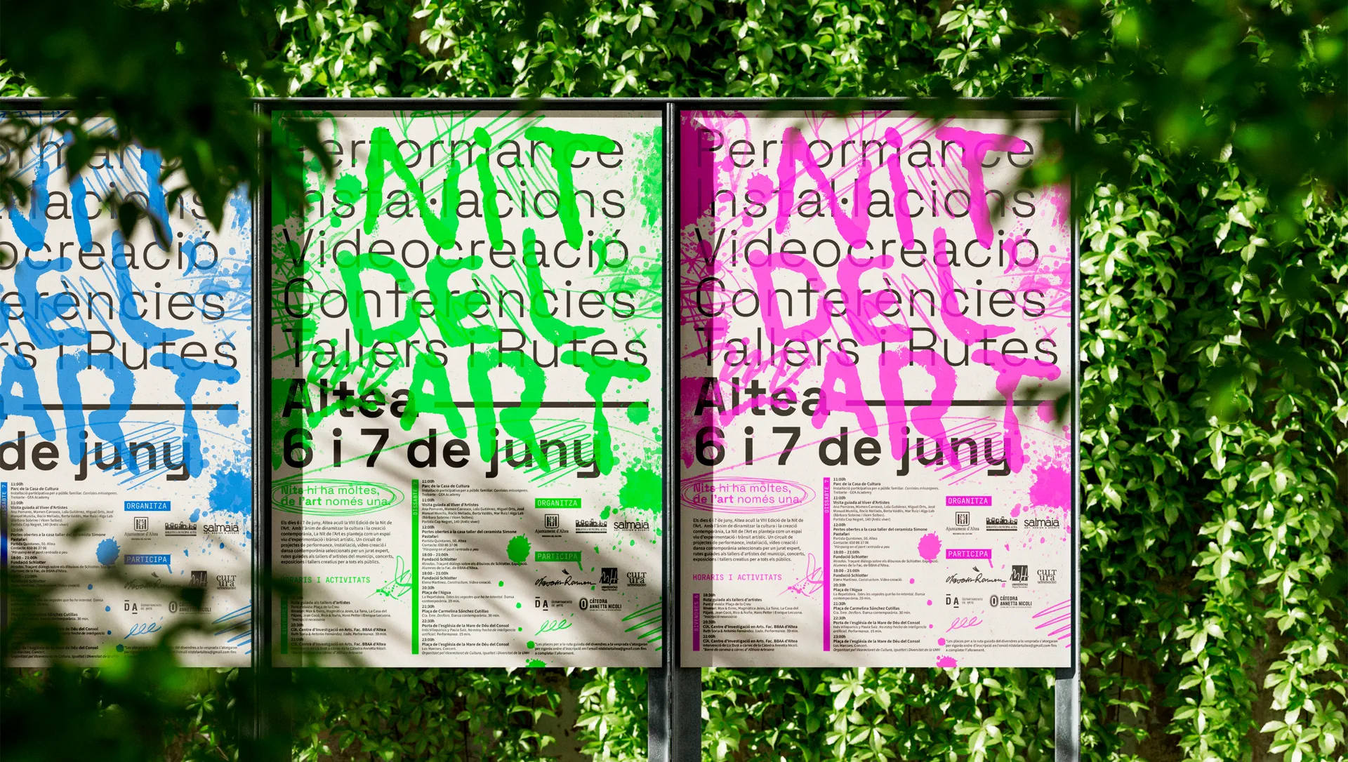 Disseny de marca i cartell del festival d'art contemporani La Nit de l'Art Altea
