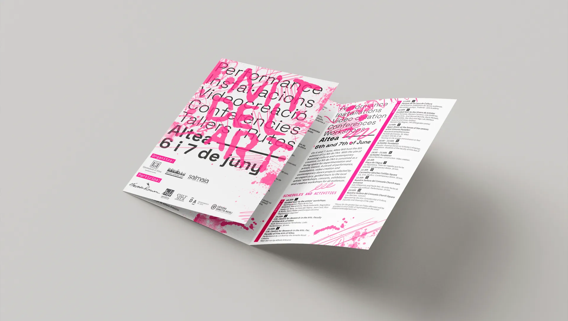 Recursos gràfics de la campanya del festival La Nit de l'Art