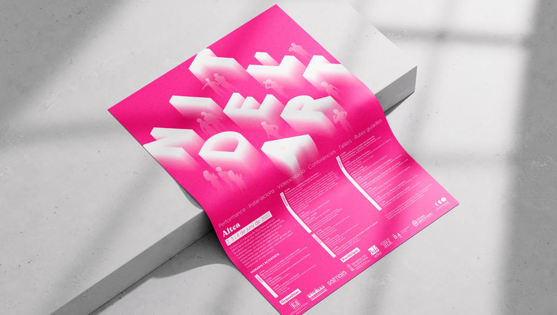 Cartell del festival d'art contemporani La Nit de l'Art Altea