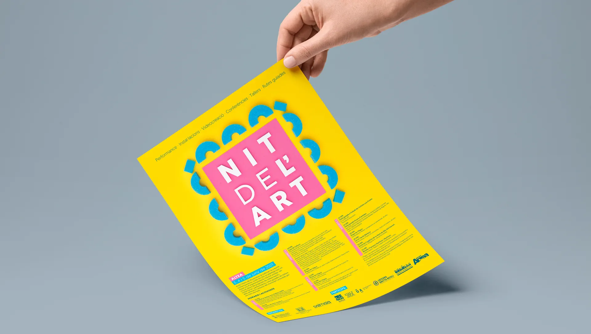 Disseny del cartell de La Nit de l'Art Altea